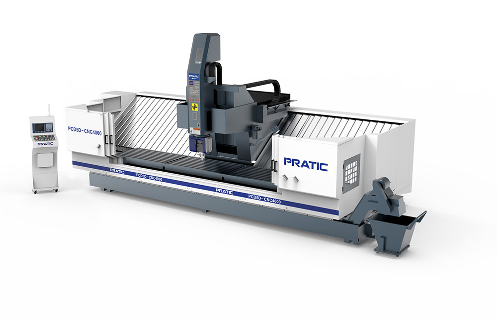 圖為普拉迪立式型材加工設備PCD5D-CNC4000